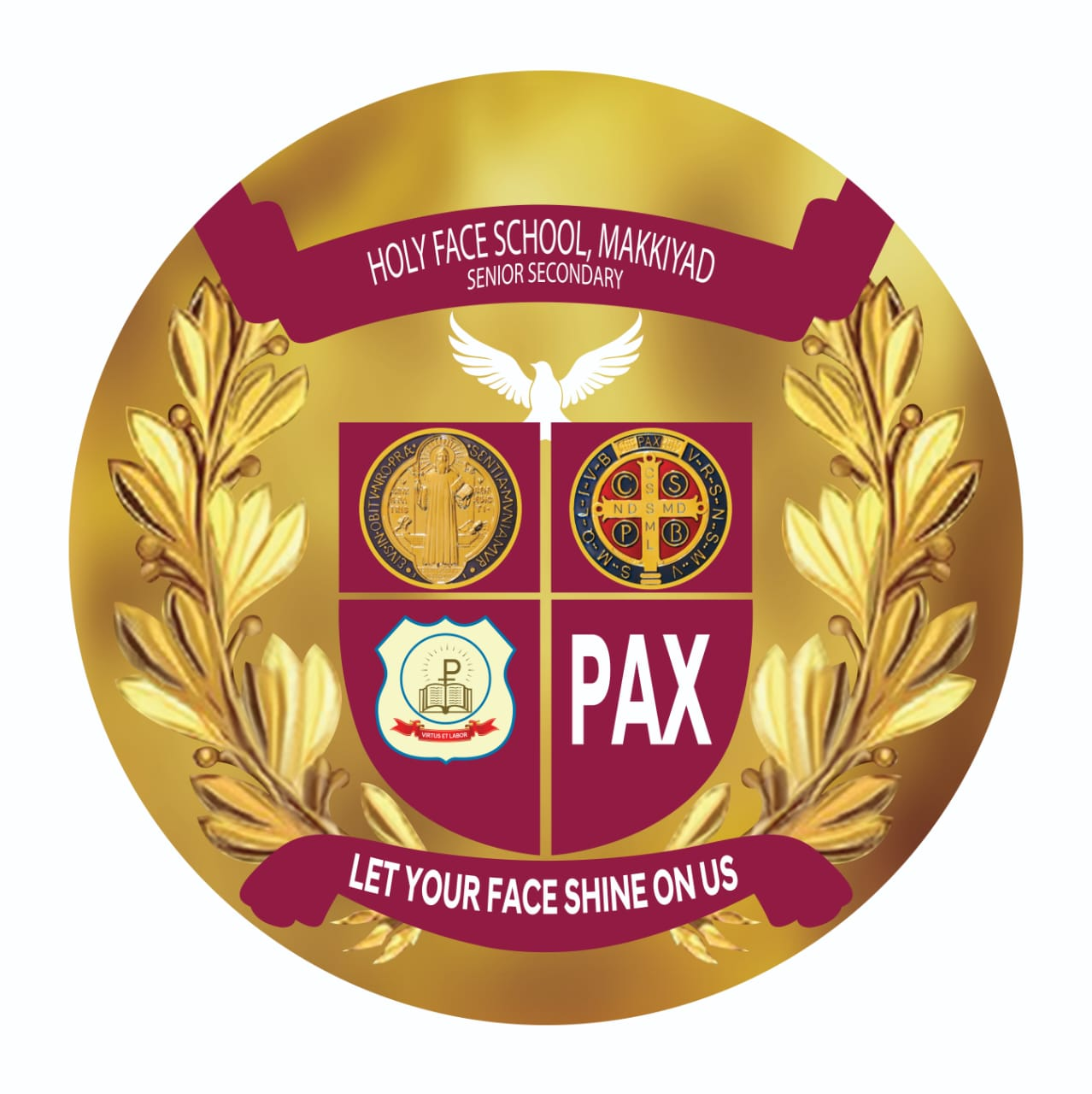 School logo Holy Face Senior Secondary School